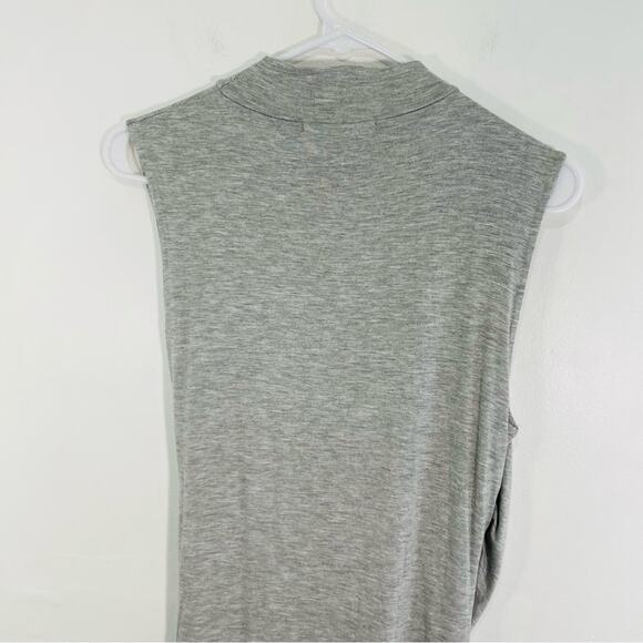 NWT The Line By K Ayme Gray Ruched Mock Neck Sleeveless Mini Dress XL - Picture 10 of 12